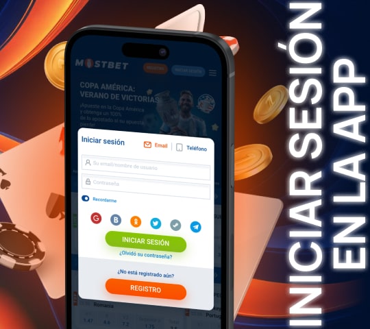 conéctese a su cuenta en la aplicación mostbet