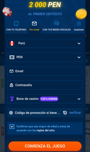 abrir la página de registro